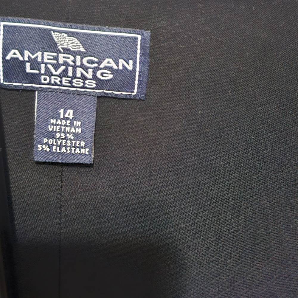 American Living Black Midi Dress Size 14 - Picture 5 of 8